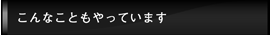 こんなこともやっています